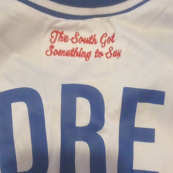 Brand new OTIS Gear White/Blue/Slime Green Andre 3000 Basketball Jersey - Picture 6 of 6